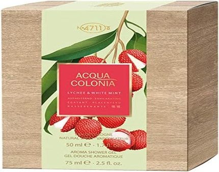 4711 Acqua Colonia Lychee & White Mint 2 Piece Gift Set: Eau De Cologne 50ml - Shower Gel 75ml Online Sale