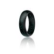 ROQ Silicone Ring - Dome Style - Black with Glitter Turquoise by ROQ for Women - 10 mm Ring Online Hot Sale