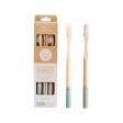 Luvin Life Luvin  Life Biodegradable Bamboo Toothbrush Adult Medium (2 Colour Pack) Sage & Mist x 2 Pack Online now