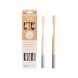 Luvin Life Luvin  Life Biodegradable Bamboo Toothbrush Adult Soft (2 Colour Pack) Sage & Mist x 2 Pack Online Sale