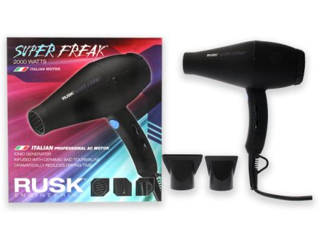 Rusk Engineering Super Freak 2000 Watt Dryer - Black by Rusk for Unisex - 1 Pc Hair Dryer on Sale