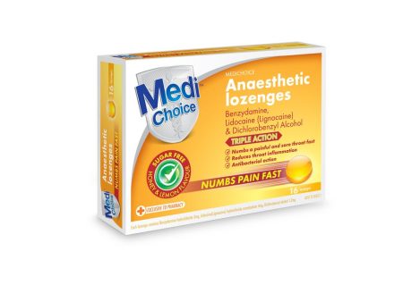 MediChoice Anaesthetic Lozenges Honey & Lemon 16 Pack For Cheap