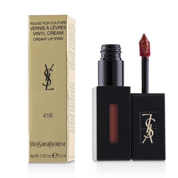 Yves Saint Laurent Rouge Pur Couture Vernis A Levres Vinyl Cream Creamy Stain - # 416 Psychedelic Chili  5.5ml 0.18oz For Discount