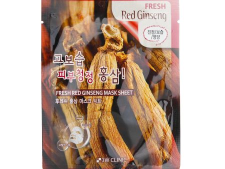 3W Clinic Fresh Red Ginseng Mask Sheet  1pcs For Sale